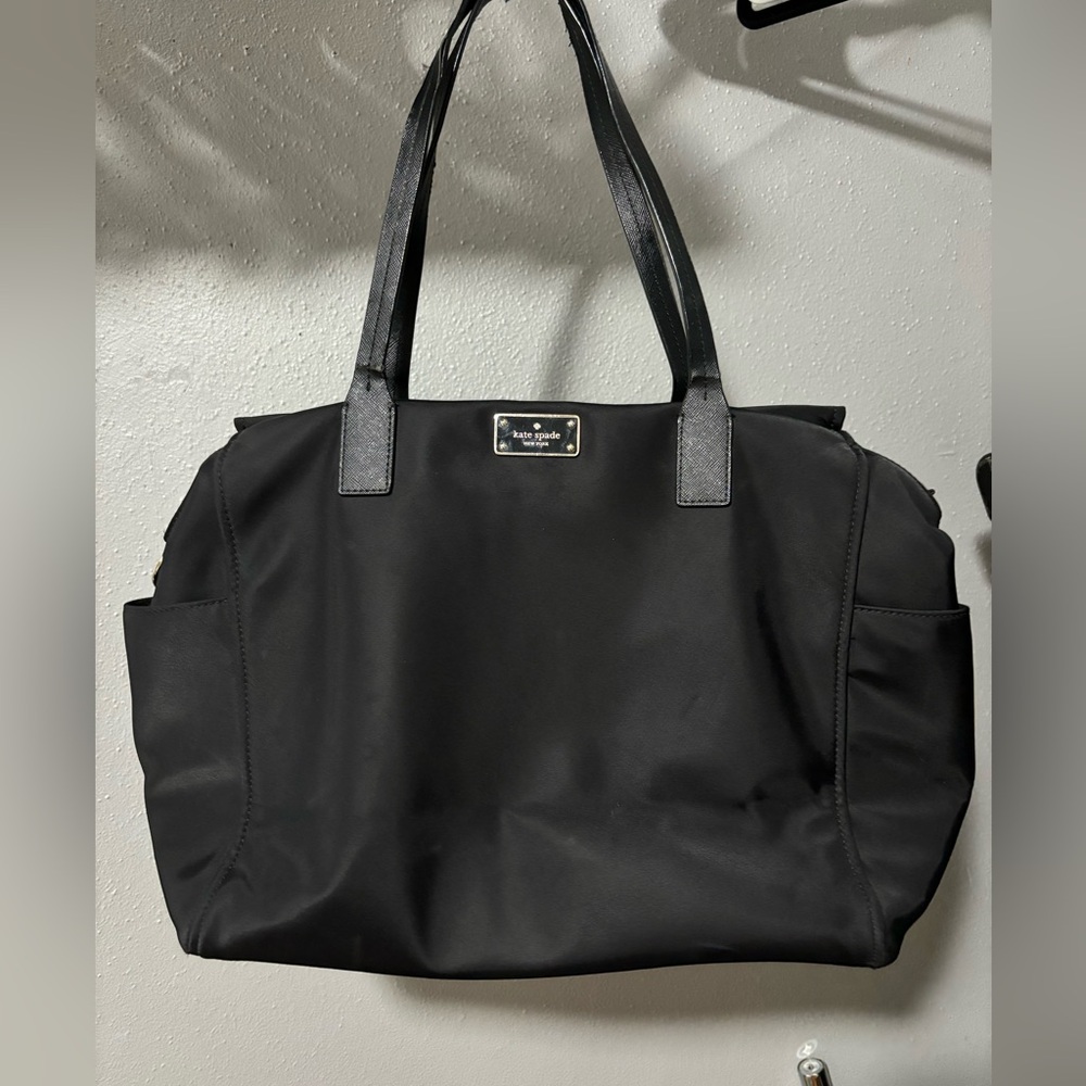 Pre-Loved KATE SPADE Blake Ave Kaylie Black Nylon X-LG Diaper Bag/Shoulder Bag